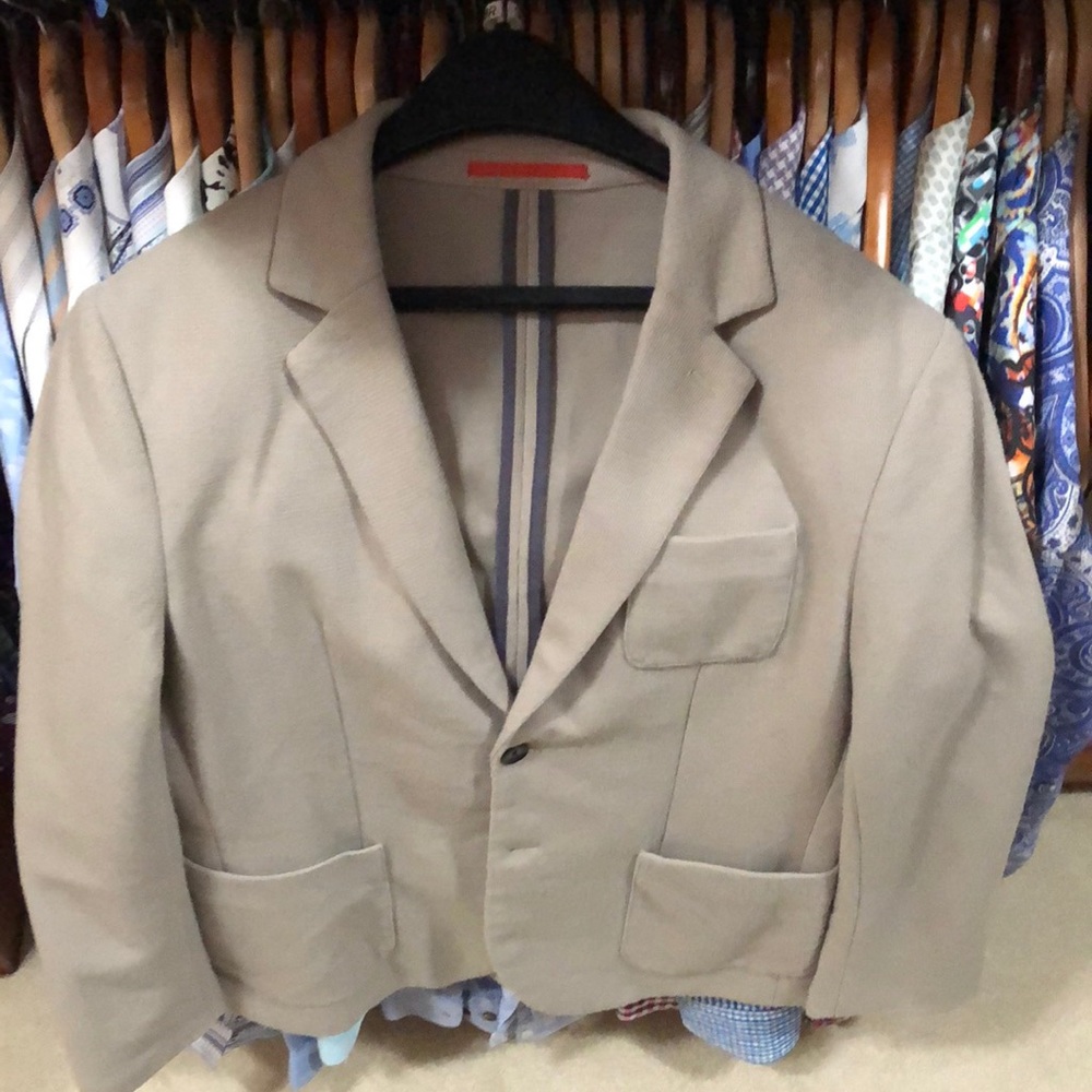 Men’s Cotton Blazer Size L (about 40R) Khaki